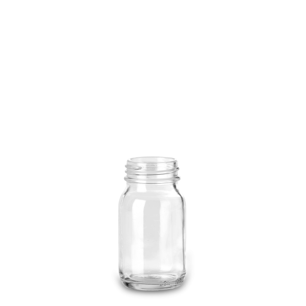 100 ml Weithalsglas Glas klar GL 40 rund
