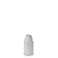 100 ml Vierkantflasche HDPE natur OV 32 eckig