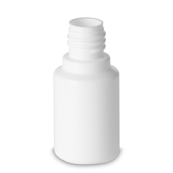 25 ml Rundflasche HDPE weiß RD 18 zylindrisch