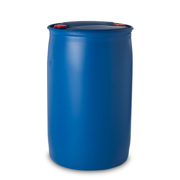 220 Liter Spundfass HDPE blau rund