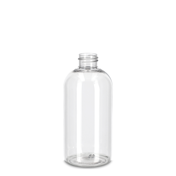 250 ml Rundflasche PET klar 24/410 zylindrisch