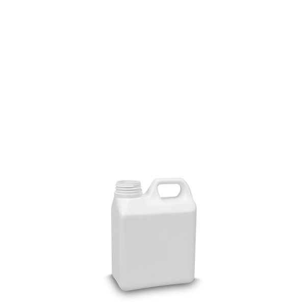 1 Liter Kanisterflasche - weiß - RD 40 Gewinde