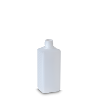 250 ml Vierkantflasche HDPE natur RD 25 rechteckig - Höhe 139,8mm