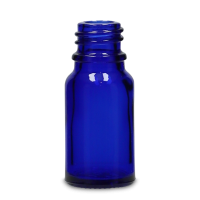 10 ml Tropfflasche Glas transparent - blau GL 18 rund