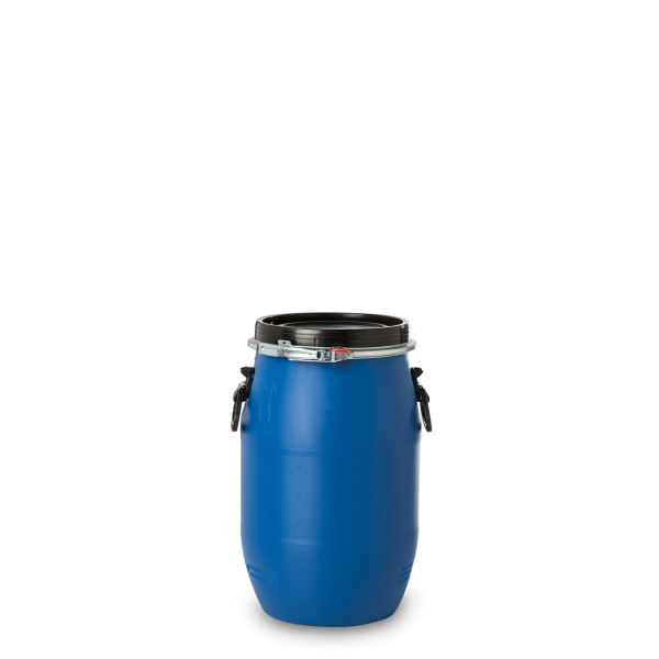 30 Liter Deckelfass HDPE blau rund - Gewicht 1800g