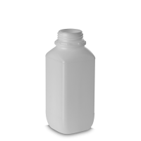 1000 ml Vierkantflasche HDPE natur OV 54 eckig