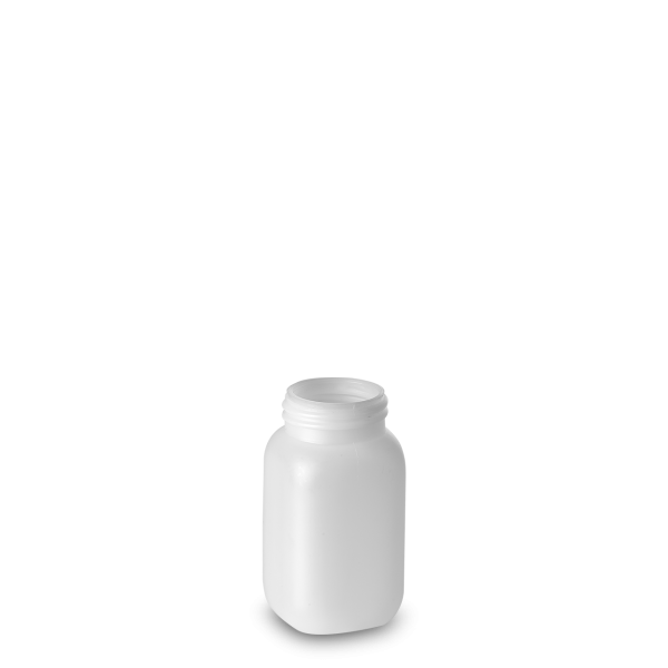 125 ml Chemikalienflaschen HDPE natur RD 40 eckig