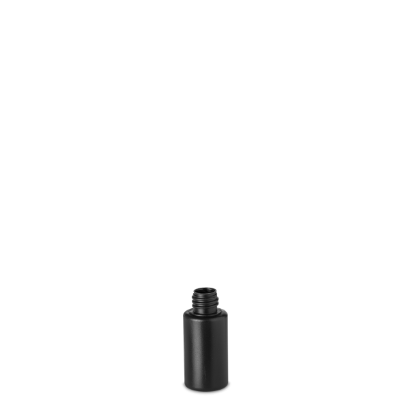 30 ml Rundflasche HD/LD PE schwarz RD 18 zylindrisch