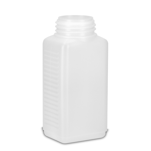 200 ml Vierkantflasche HDPE natur RD 40 rechteckig