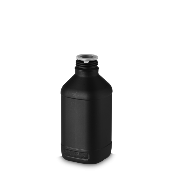 1000 ml Rundflasche HDPE schwarz RD 45 rund