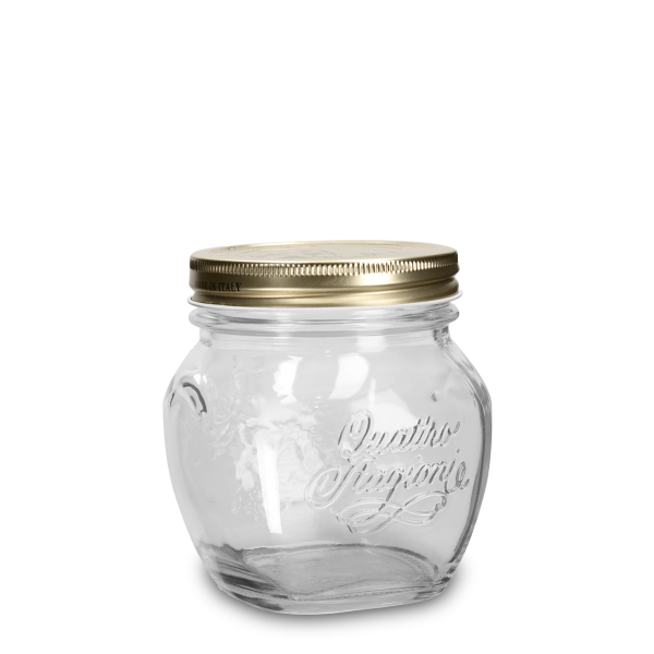 500 ml Marmeladenglas Glas klar - Typ &quot;Anfora&quot; - incl. Schraubdeckel