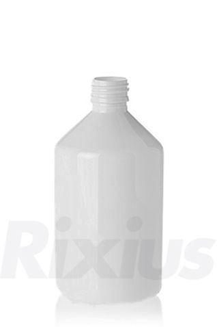 500 ml Rundflasche PET weiß PP 28 zylindrisch