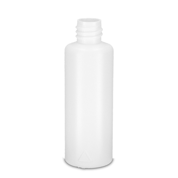 50 ml Rundflasche HDPE weiß RD 18 zylindrisch