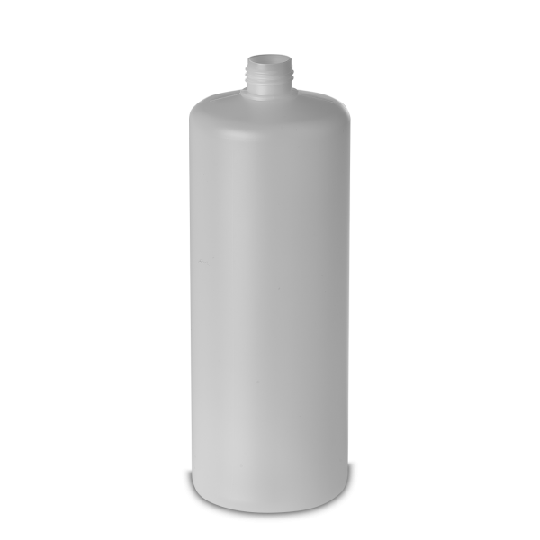 1000 ml Rundflasche HDPE natur RD 25 zylindrisch