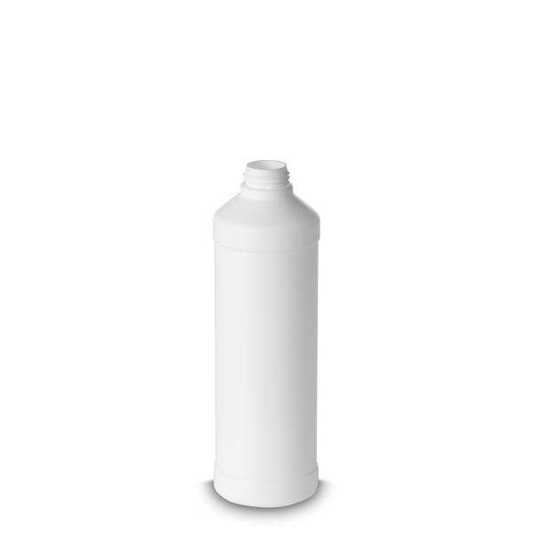 500 ml Rundflasche HDPE weiß RD 28 zylindrisch