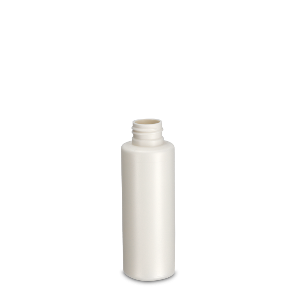 100 ml Rundflasche Bio-PE weiß 24/410 rund