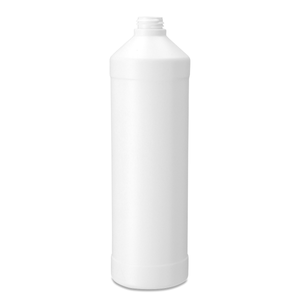1000 ml Rundflasche HDPE weiß RD 28