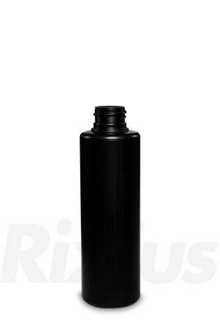 250 ml Rundflasche HDPE schwarz 28/410 zylindrisch