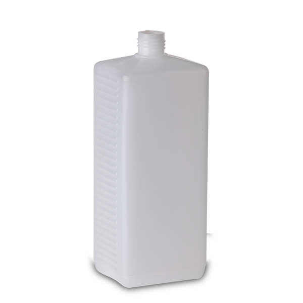 1000 ml Vierkantflasche HDPE natur RD 25 rechteckig