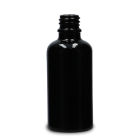 50 ml Tropfflasche Glas schwarz GL 18 rund
