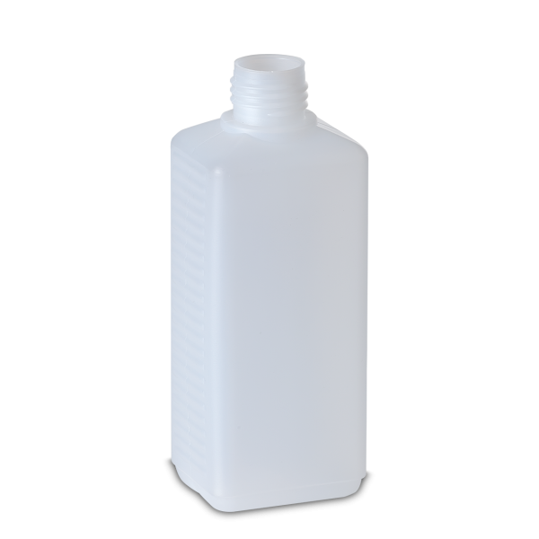 250 ml Vierkantflasche HDPE natur RD 25 rechteckig - Höhe 141mm