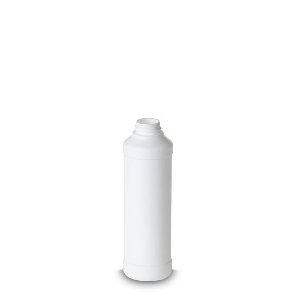 250 ml Rundflasche HDPE weiß RD 28 zylindrisch