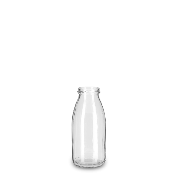 250 ml Saftflasche Glas klar TO 43 rund