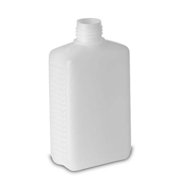 250 ml Vierkantflasche HDPE natur RD 25 rechteckig