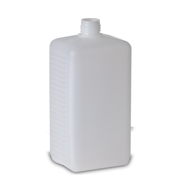 750 ml Vierkantflasche HDPE natur RD 25 rechteckig