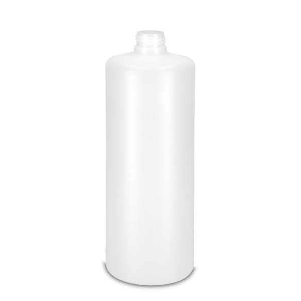 1000 ml Rundflasche HDPE natur ZP 28 zylindrisch
