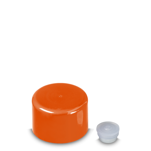 Doppelwandverschluss - orange - PP - RD 22 - Höhe 31,8 mm