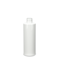200 ml Rundflasche rPET weiß 24/410 zylindrisch