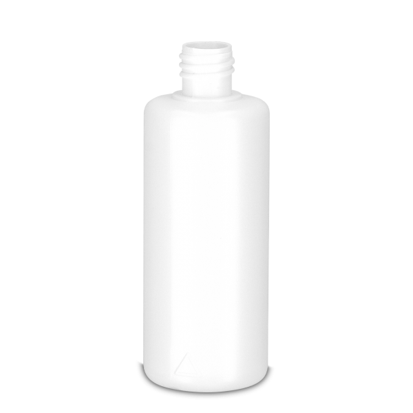 100 ml Rundflasche HDPE weiß RD 18 zylindrisch