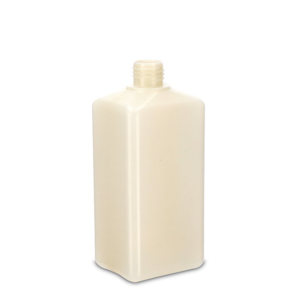 500 ml Essentials Vierkantflaschen HDPE natur RD 25 Spender