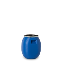 30 Liter Deckelfass HDPE blau rund - mit Griffmulden