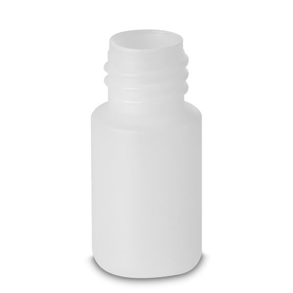 10 ml Rundflasche HDPE natur RD 18 zylindrisch