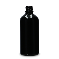 100 ml Tropfflasche Glas schwarz GL 18 rund