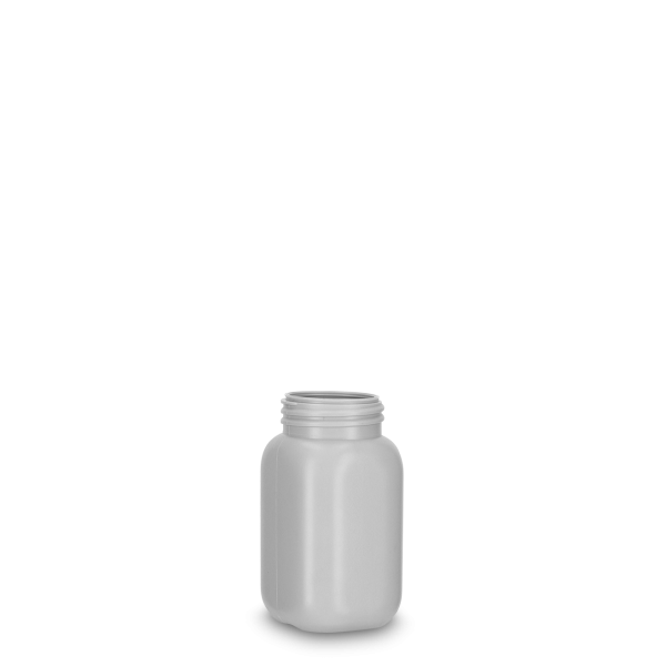 125 ml Chemikalienflaschen HDPE grau RD 40 eckig