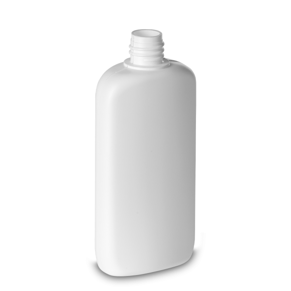 100 ml Ovalflasche HDPE weiß RD 18 oval